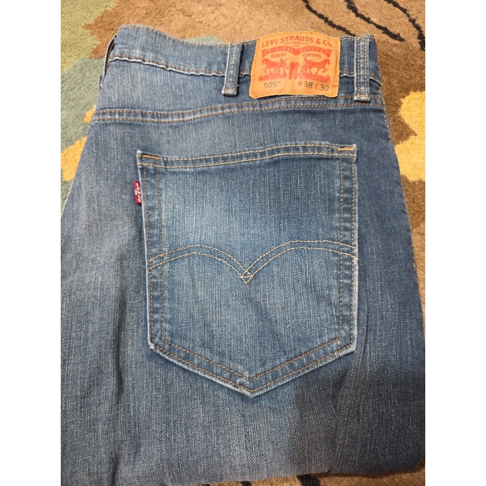 VTG Y2K LEVIS 505 - Men 38X30 Regular‎ Fit Straight Leg Denim Jeans